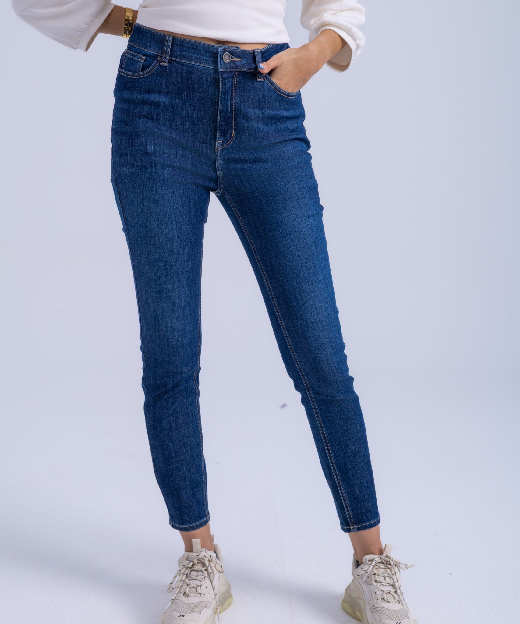 High-Rise Slim-Fit Jeans