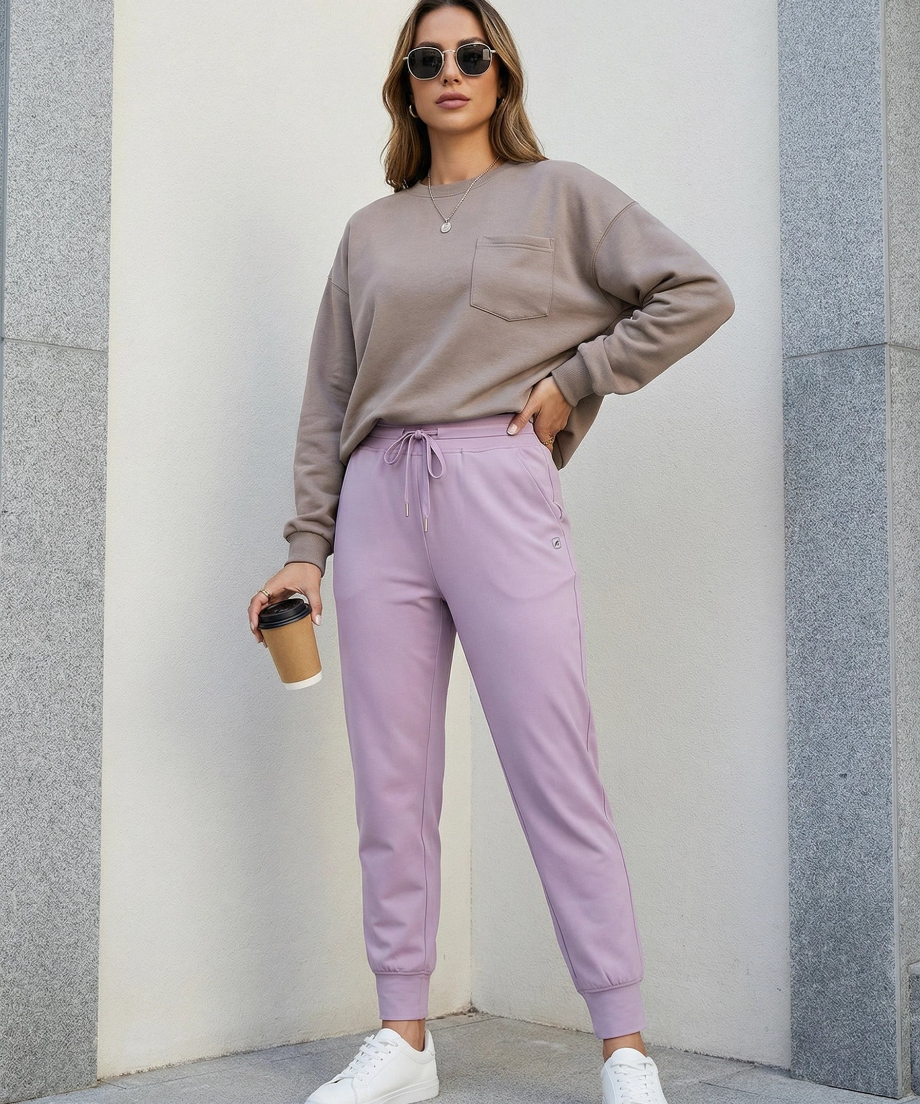 Slim-Fit Drawstring Jogger Pants