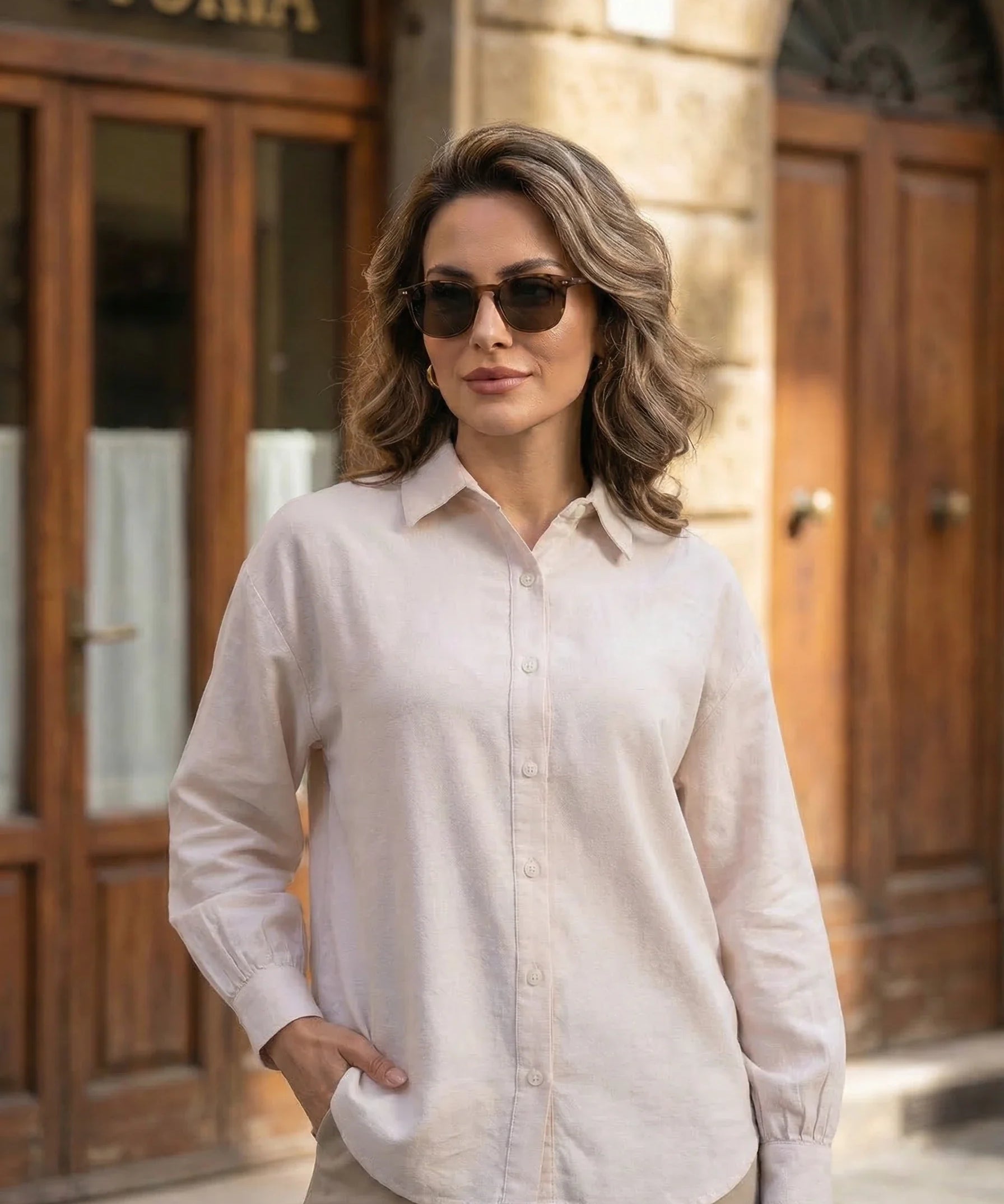 Relaxed Long Sleeve Button Shirt