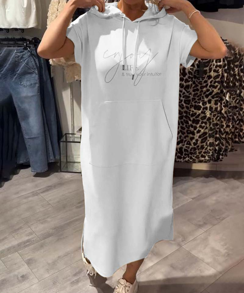 Relaxed Fit Pullover Hoodie Dress