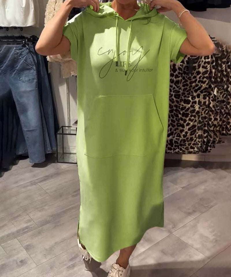 Relaxed Fit Pullover Hoodie Dress