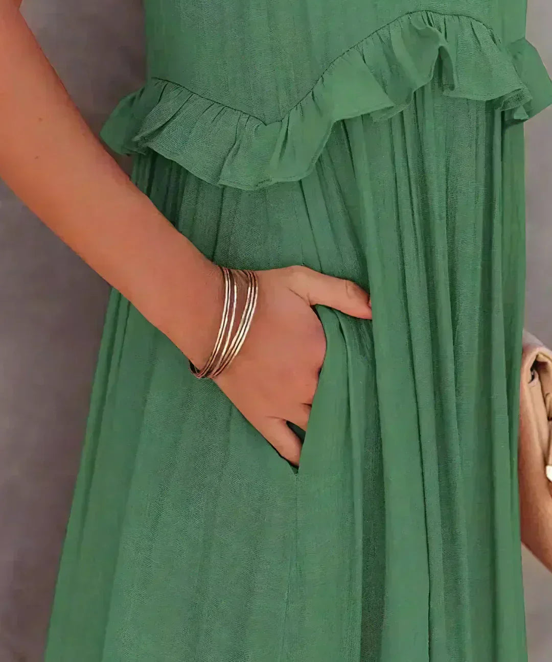Soft Ruffle Casual Dress – Lightweight, Flowy Summer Style Perfect for Travel & Everyday Elegance
