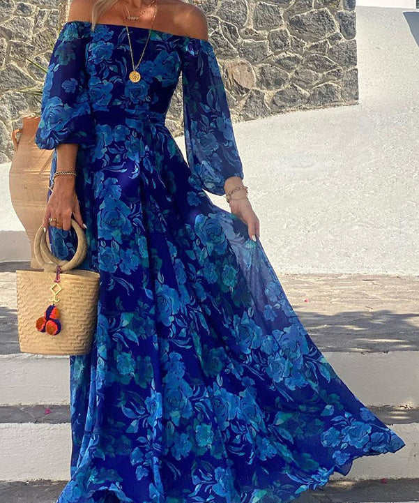 Floral Off Shoulder Maxi Dress