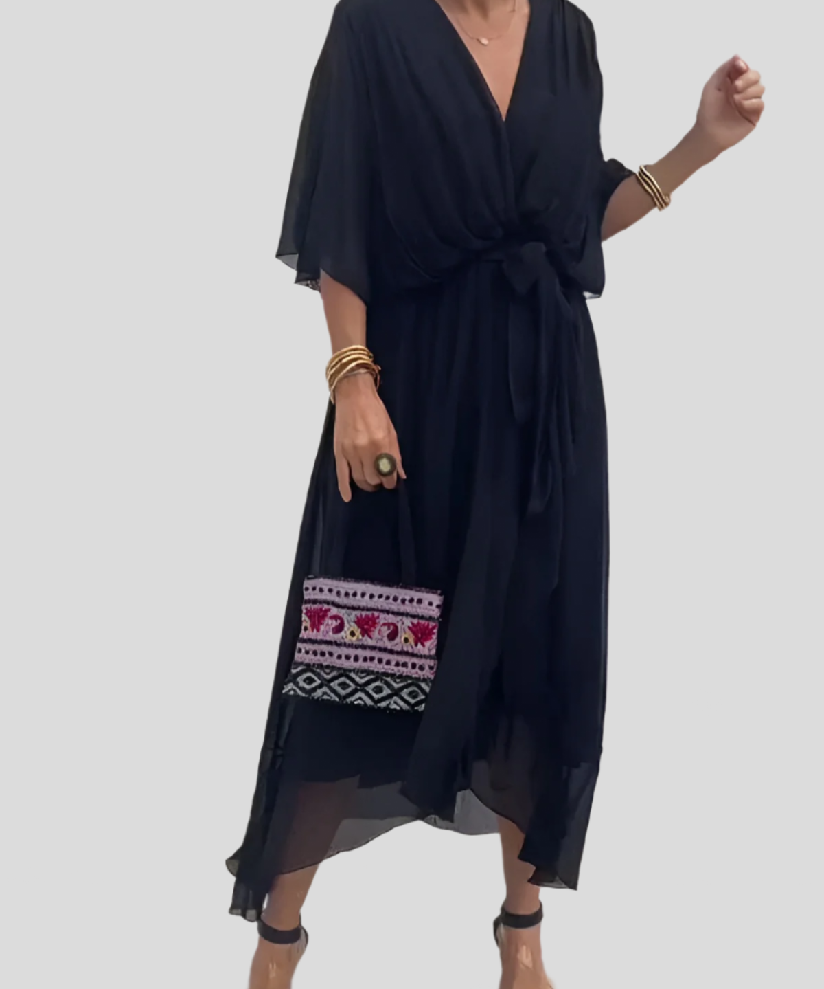 Gentle Tiered Ruffle Midi Dress