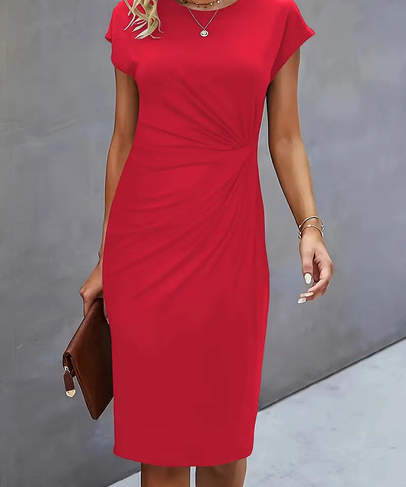 Soft Knit Round Neck Dress