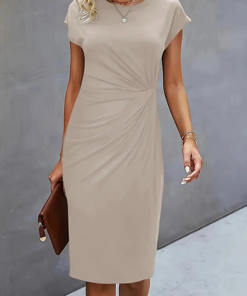 Soft Knit Round Neck Dress