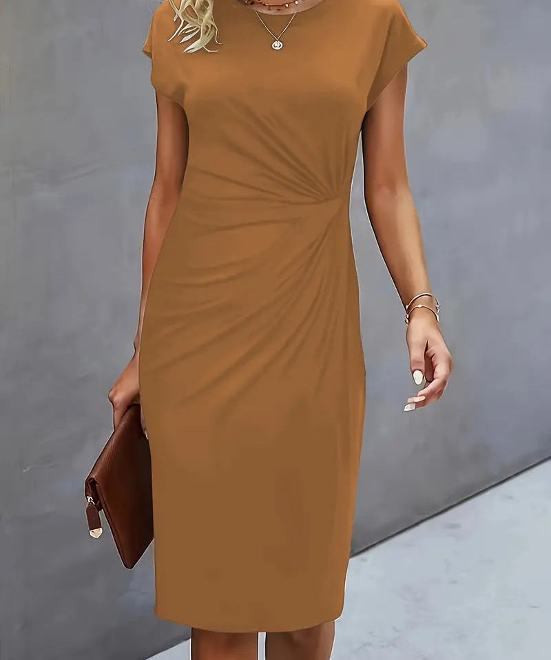 Soft Knit Round Neck Dress