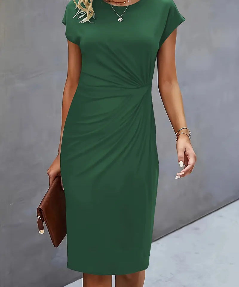 Soft Knit Round Neck Dress
