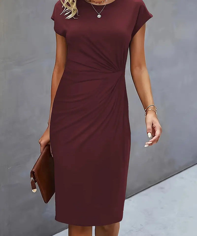Soft Knit Round Neck Dress