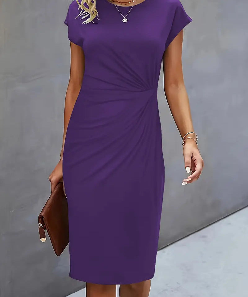 Soft Knit Round Neck Dress