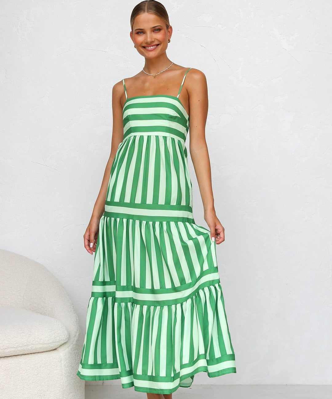 Flowy Full-Length Evening Dress