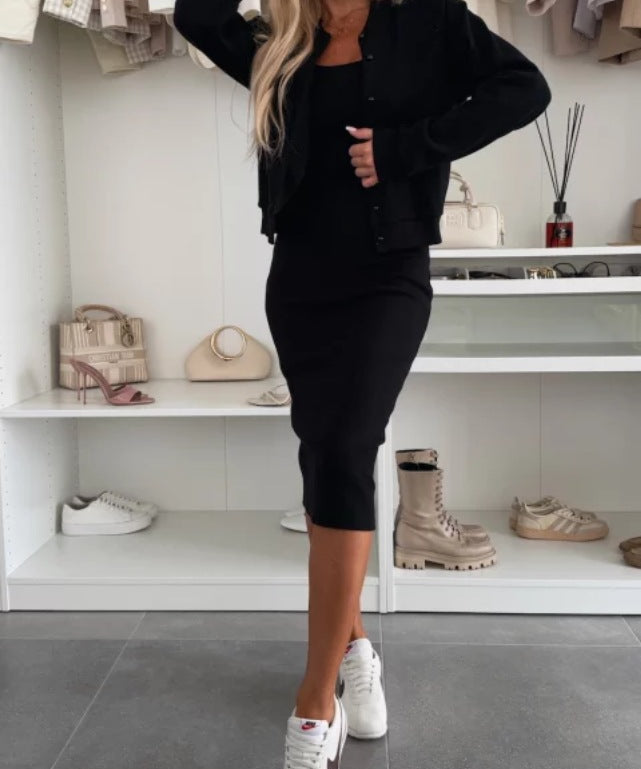 Two Piece Spaghetti Strap Dress Set