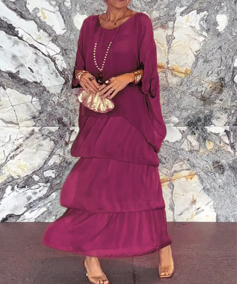 Fashion Batwing Long Dress