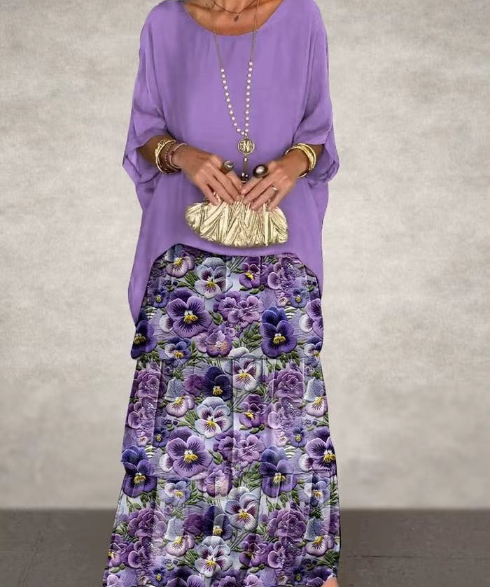 Fashion Batwing Long Dress