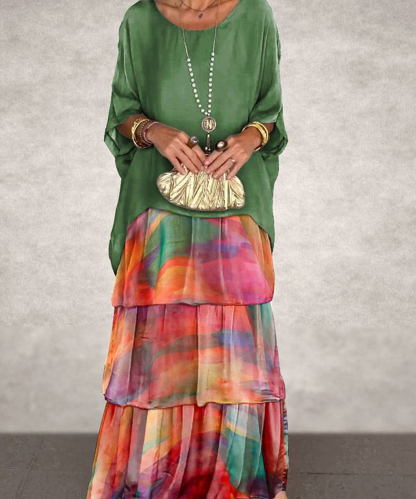 Fashion Batwing Long Dress