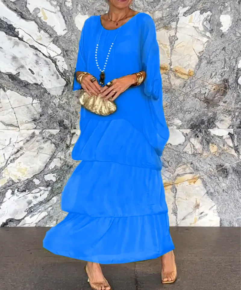 Fashion Batwing Long Dress