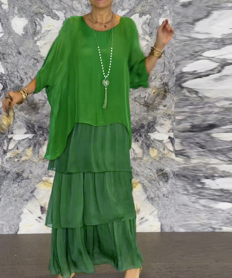 Fashion Batwing Long Dress