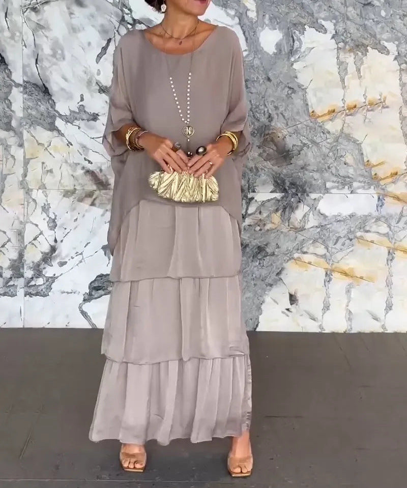 Fashion Batwing Long Dress