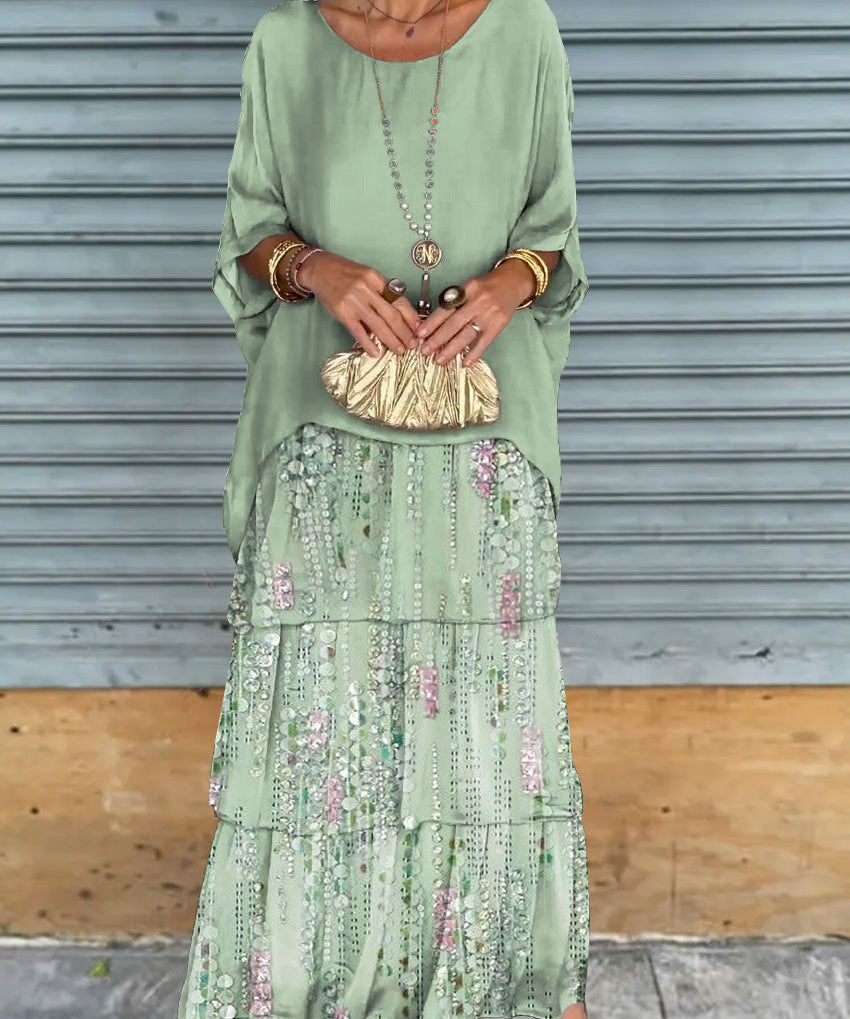 Fashion Batwing Long Dress