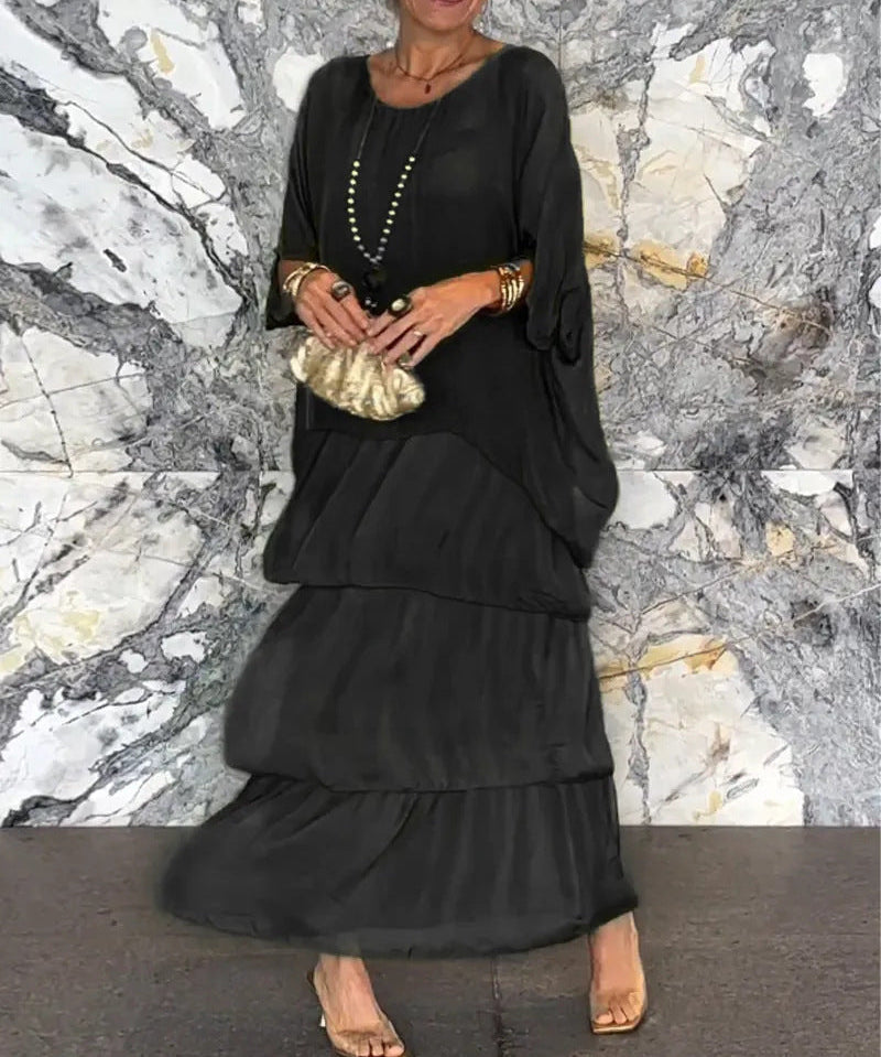 Fashion Batwing Long Dress