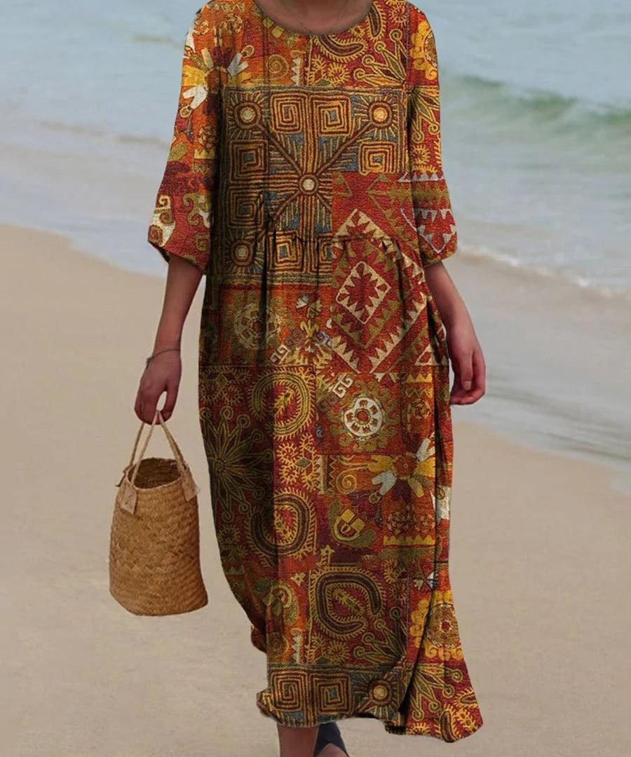 Trendy Floral Printed Midi Dress