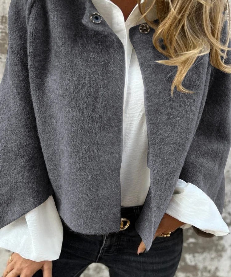Neutral Draped Knit Top