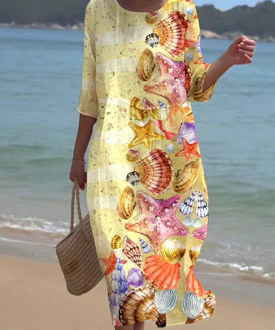 Trendy Floral Printed Midi Dress