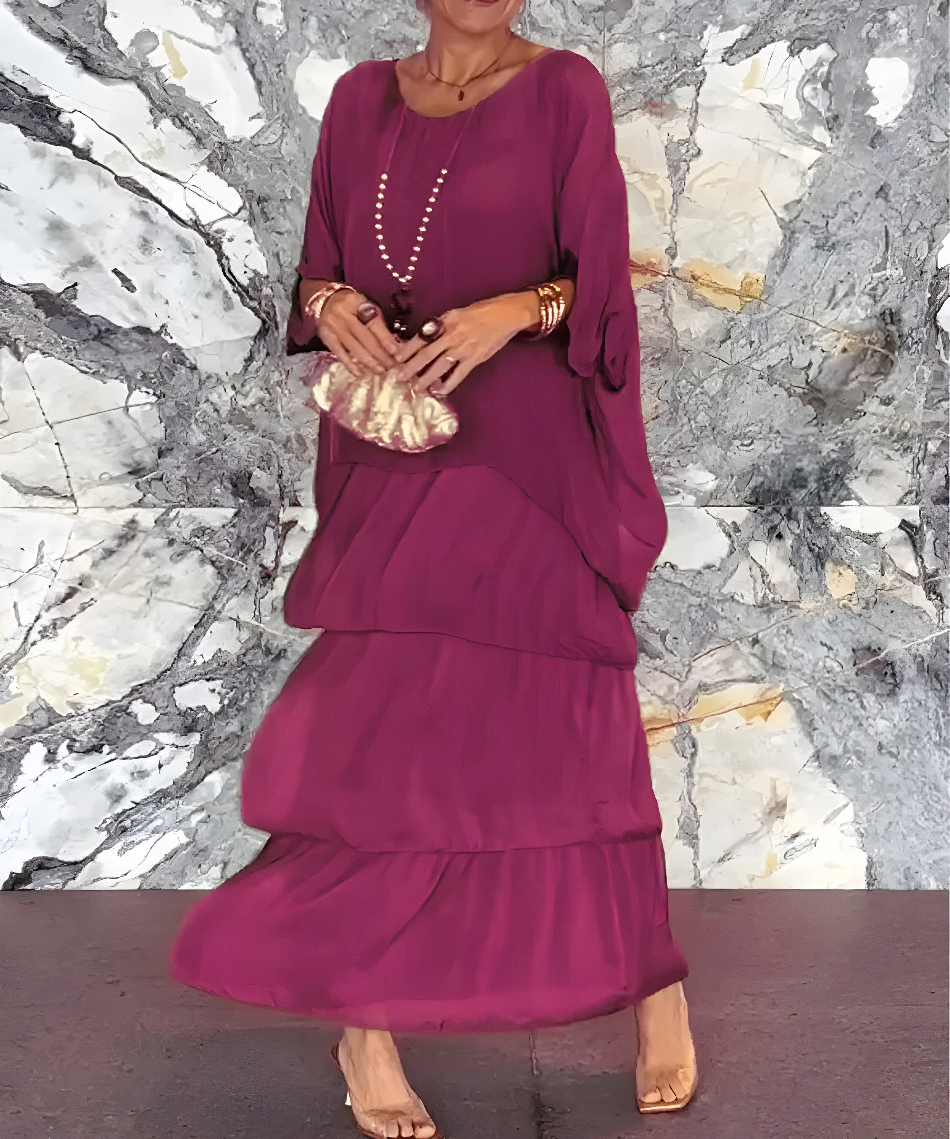 Chic Luna Dress with Soft Layered Dress