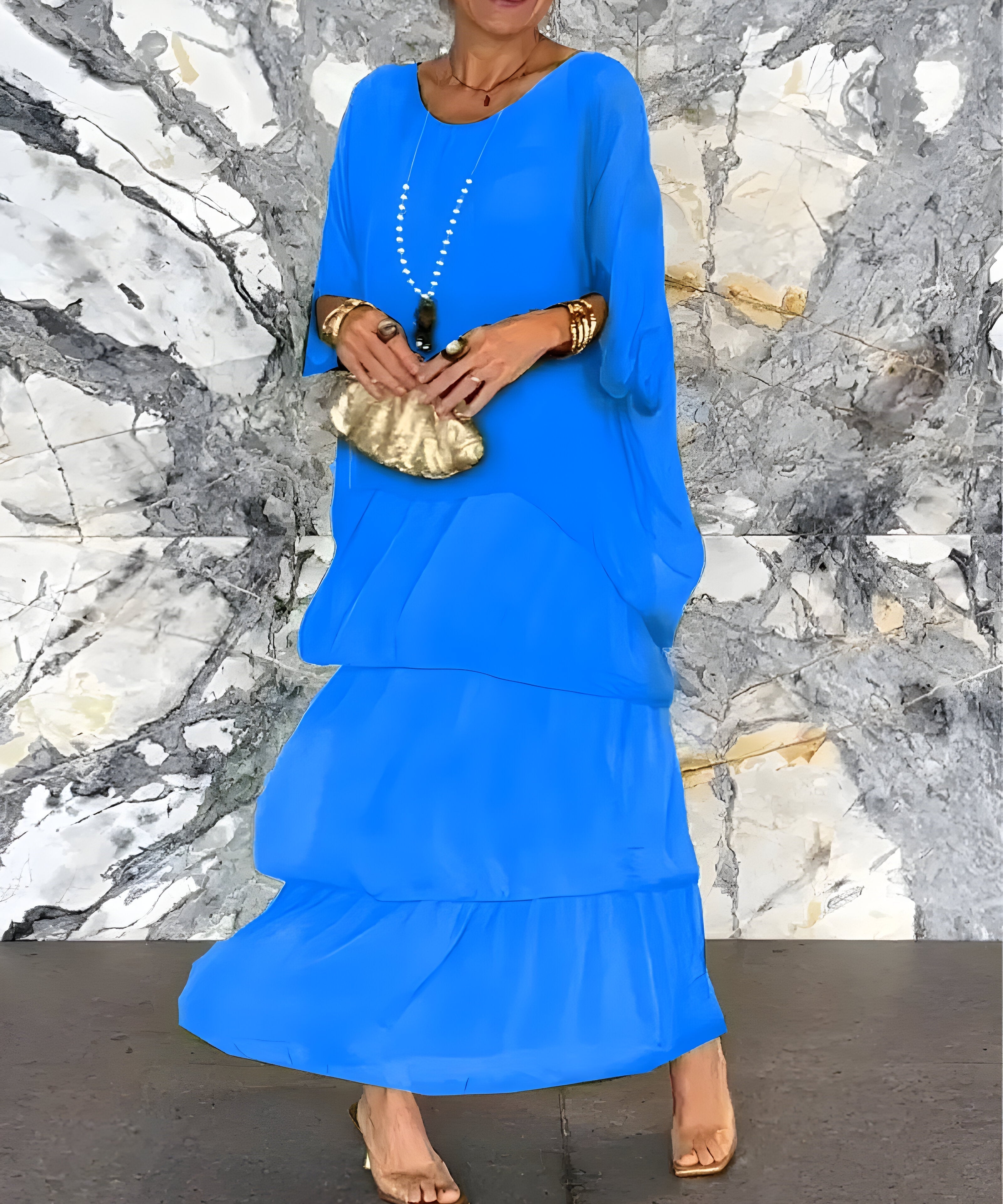Chic Luna Dress with Soft Layered Dress