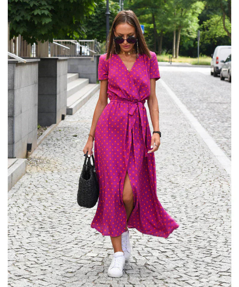 Stylish V-Neck Cocktail Dress