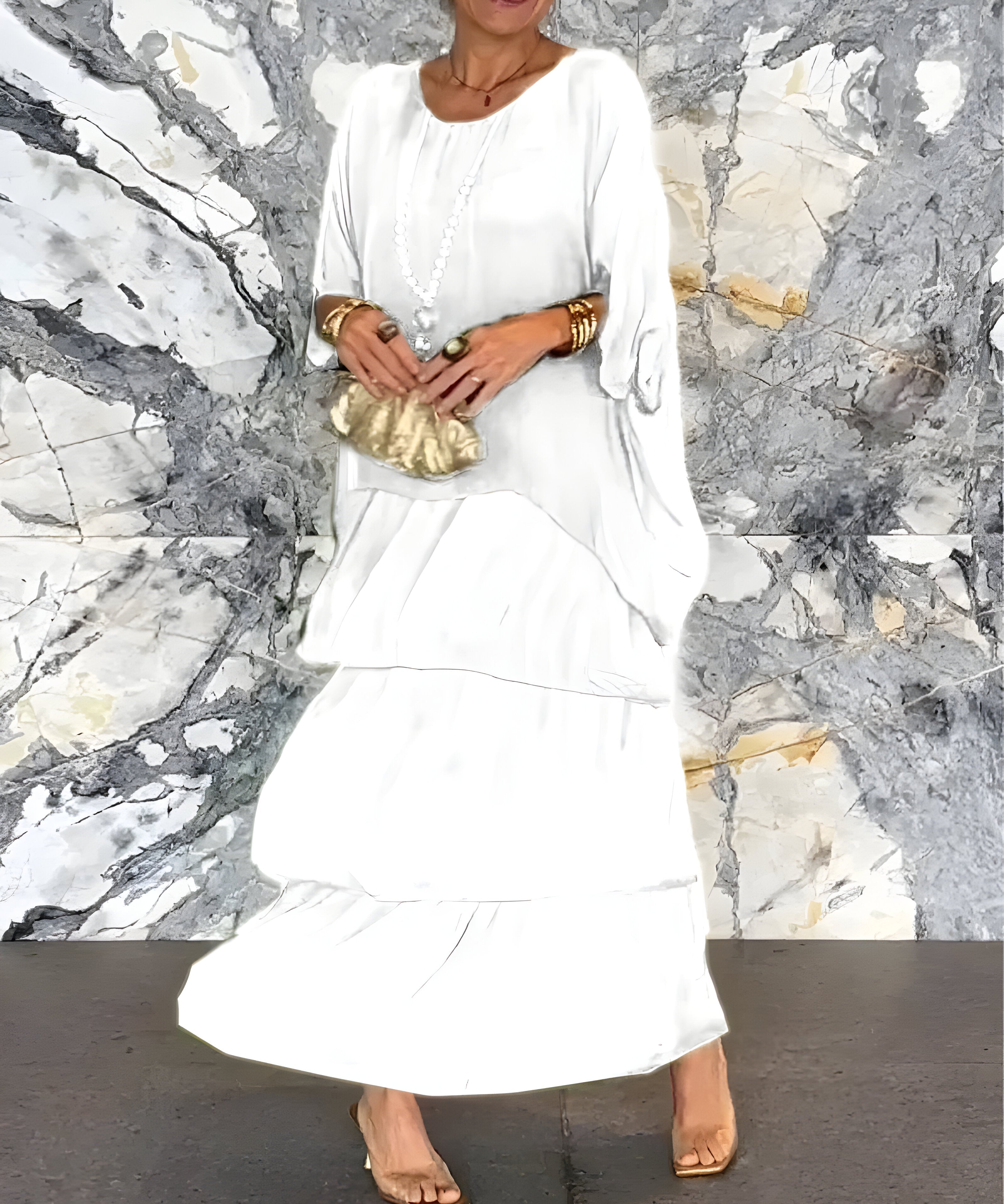 Chic Luna Dress with Soft Layered Dress