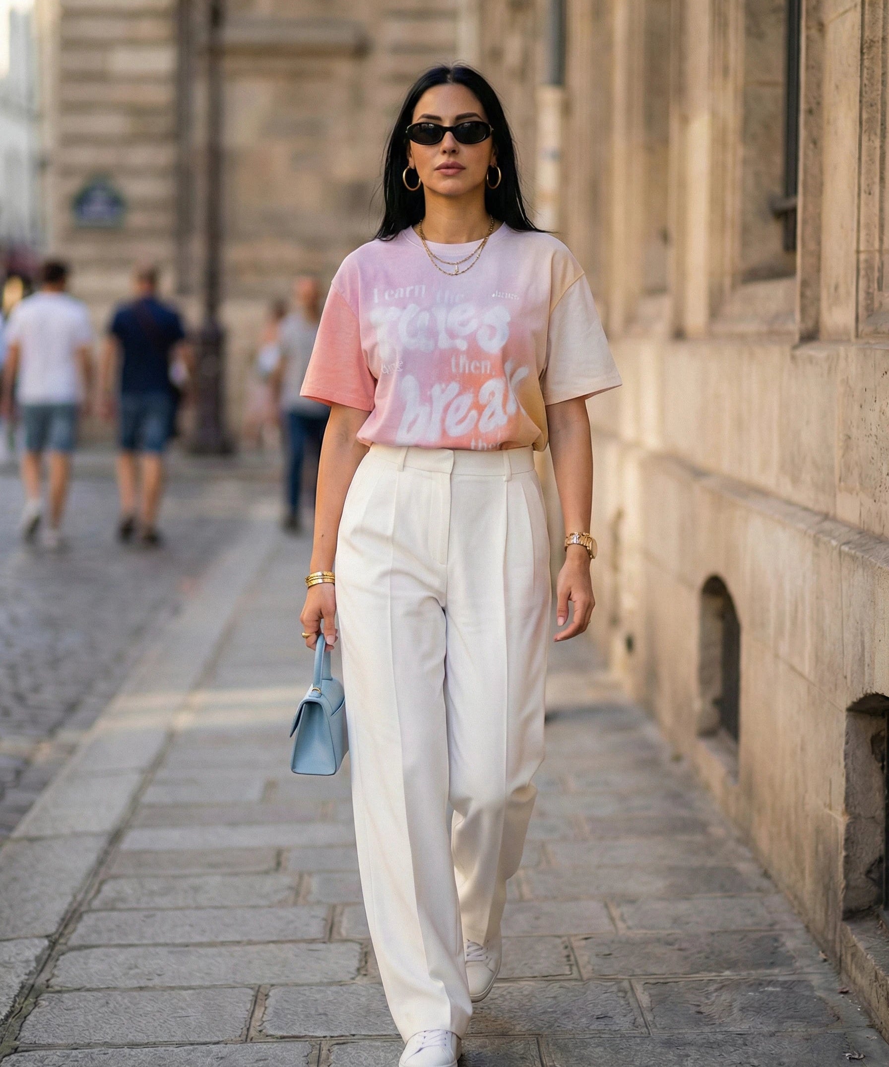 Gradient Graphic Crew Neck T-Shirt