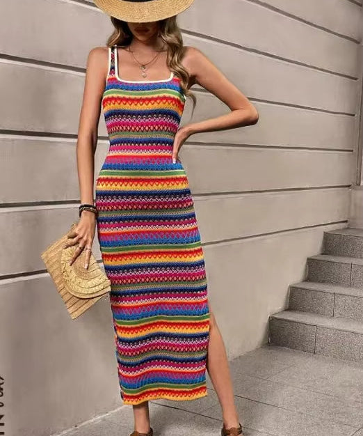 Sleek Ribbed Bodycon Knit Dress