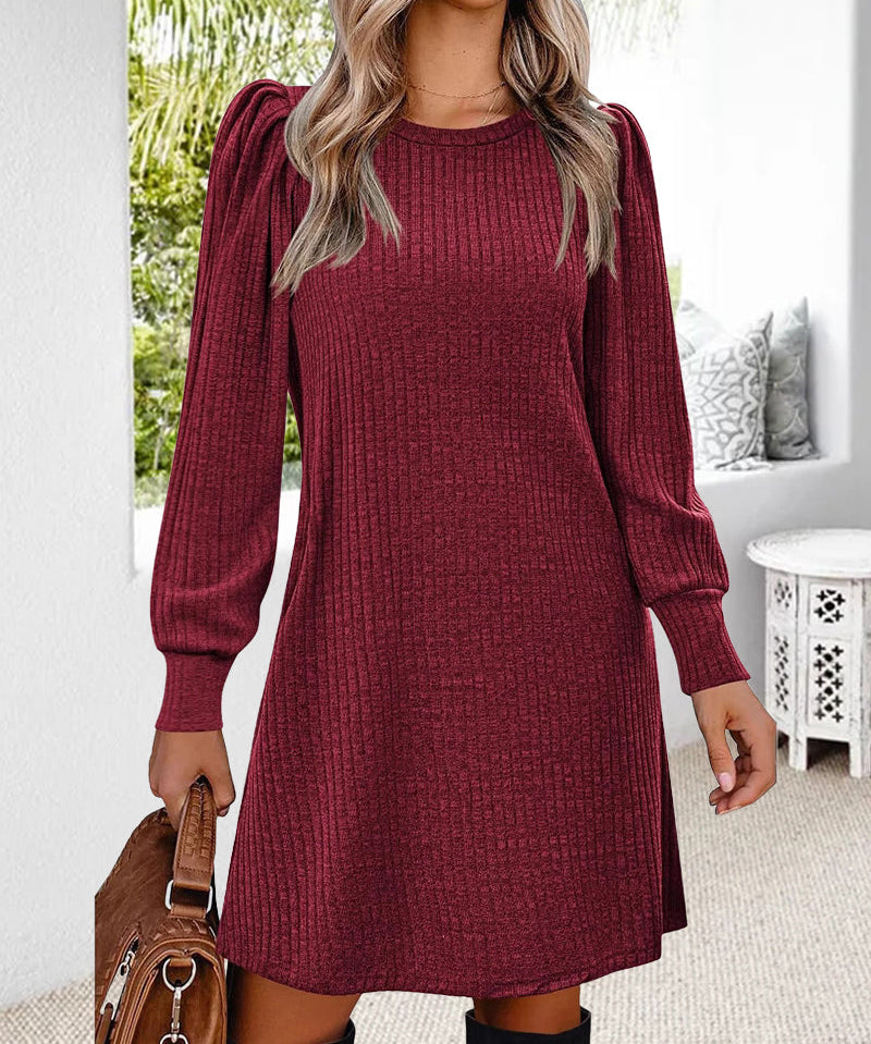 Winter Round Neck Loose Dresses