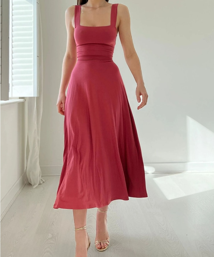 Stylish Reversible Midi Dress for Women