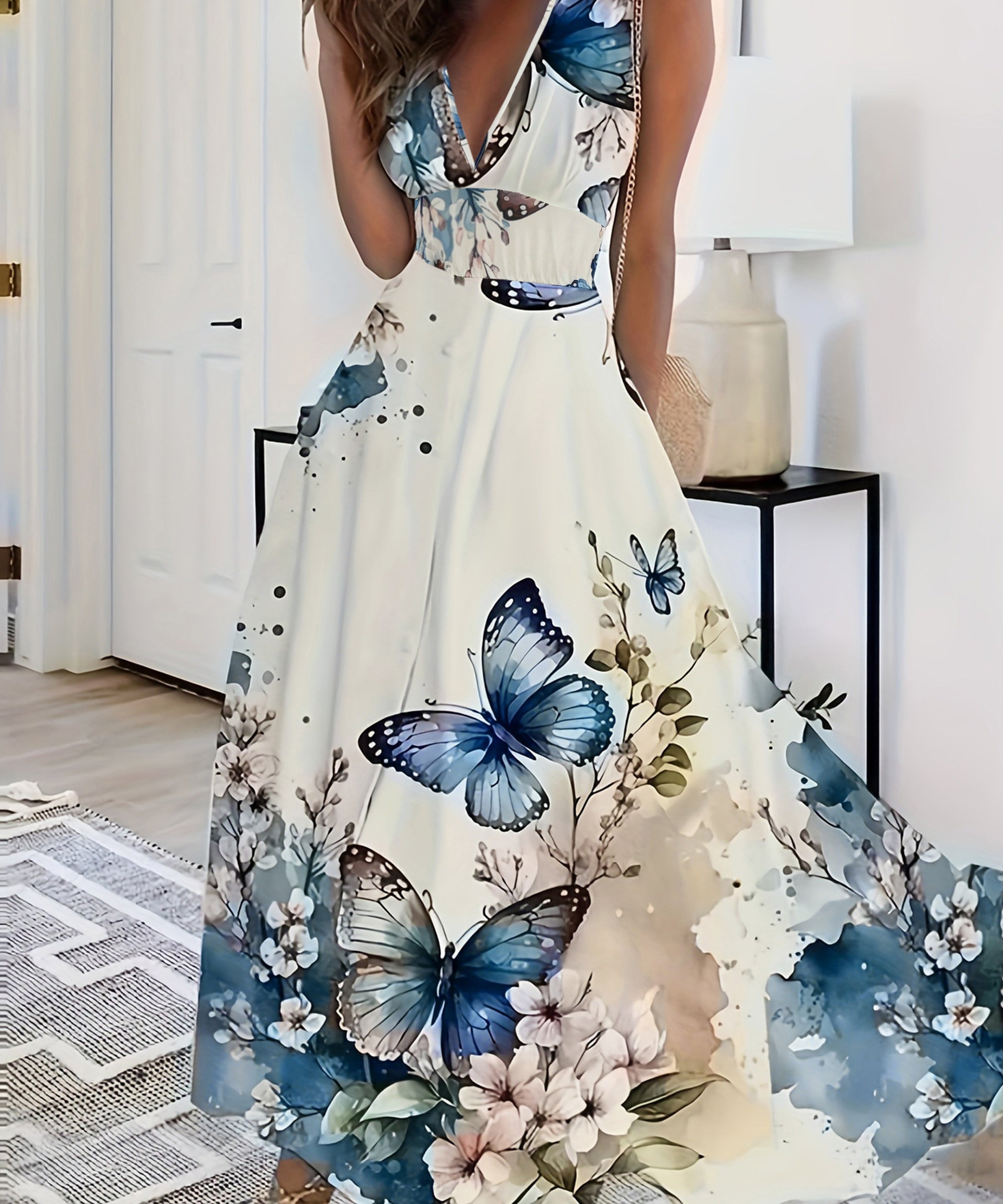 Boho Style Sleeveless Long Dress