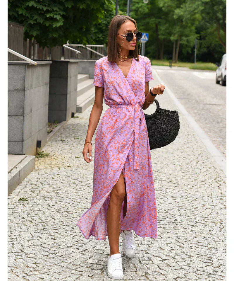 Stylish V-Neck Cocktail Dress